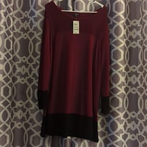 Alfani XL Burgundy Tunic Sweater
